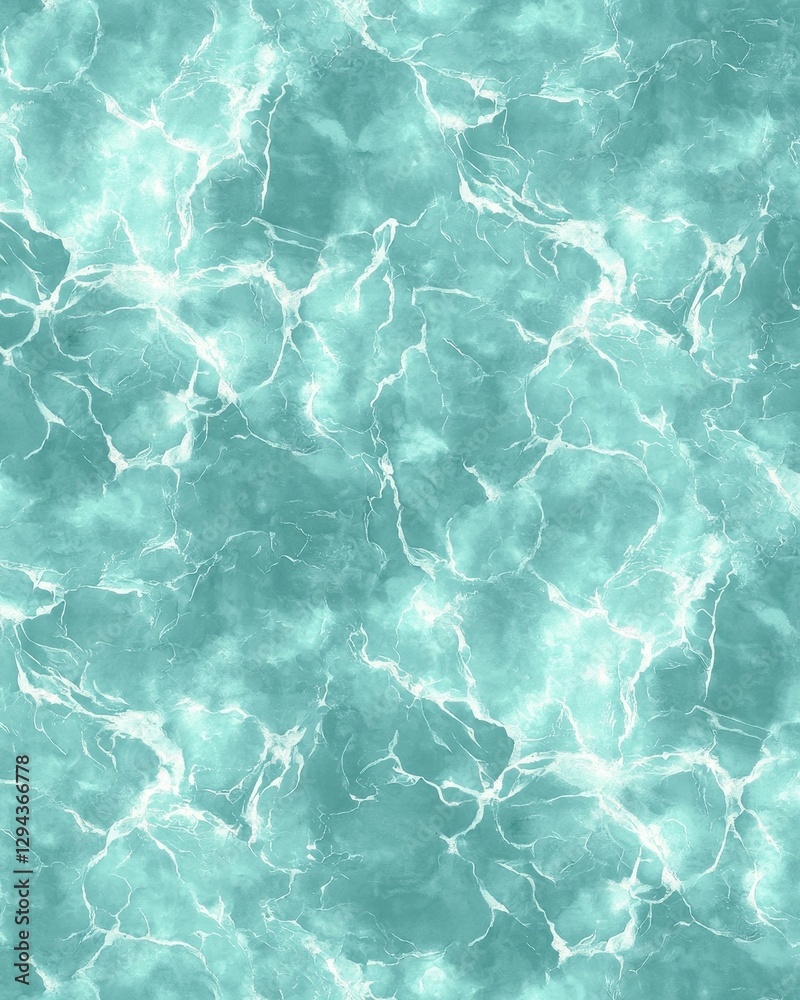 Obraz premium A tranquil sea of mint green, with soft ripples and gentle waves, evoking the peacefulness of a quiet lagoon or a serene pool of water. 