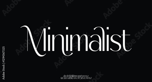 Minimalist, elegant modern alphabet letters font logo. logo alphabet. Minimal modern urban fonts for logo, brand etc. Typography typeface uppercase lowercase and number. vector illustration
