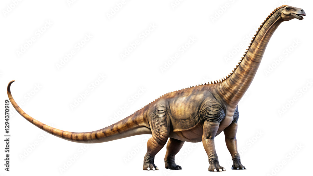 Brachiosaurus Dinosaur Illustration Isolated on White Background as Transparent. PNG. AI GENERATED Brachiosaurus Dinosaur Illustration Isolated on White Background as Transparent. PNG. AI GENERATED