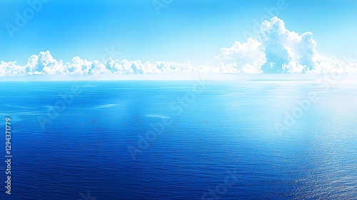 A bright, cloudless sky with the deepest blue, creating a perfect clear sky that is calm and unblemished.
