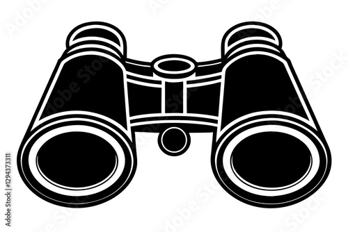 "Binocular Field Glasses - Flat Icon Vector"

