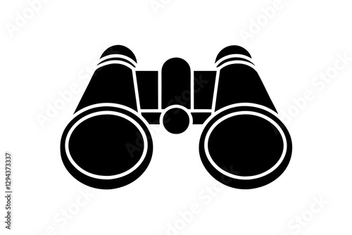 "Binocular Field Glasses - Flat Icon Vector"

