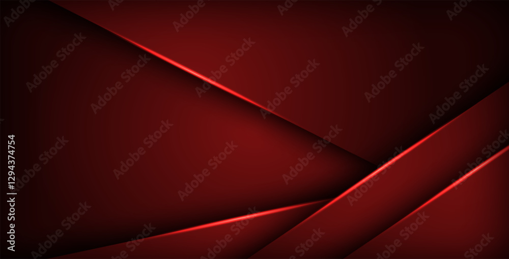 red geometric triangle vector background overlap layer on black space for text and background design. eps10 vector