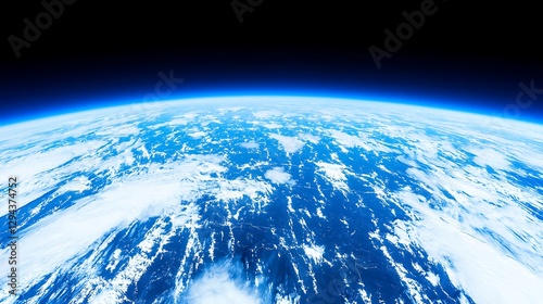 A cloud-free, deep blue sky that stretches endlessly, offering a peaceful and clear atmosphere.