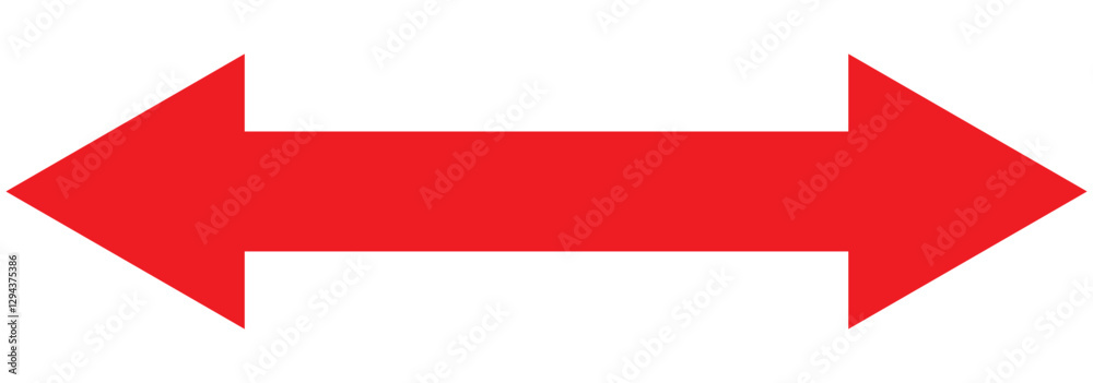 Dual sided black arrow. Horizontal dual sided long straight arrow signs. double arrow icon. Dual sided black arrow. Horizontal dual sided long straight arrow signs. double arrow icon.