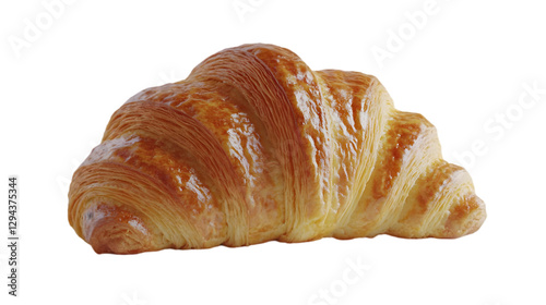 Photo Golden Buttery Croissant Flaky Pastry Bakery Delicious Food Breakfast Treat Gourmet French Cuisine