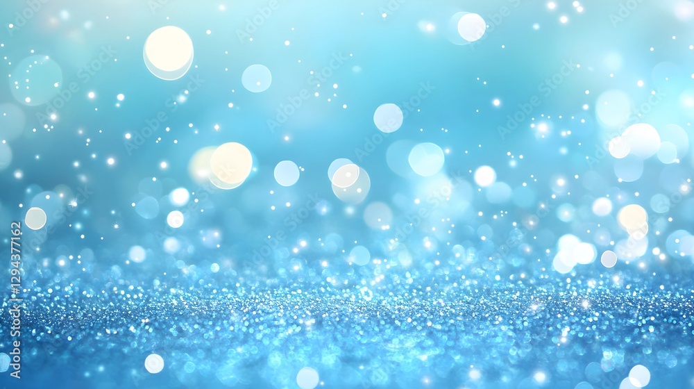 Blue Glitter Bokeh Light Background Blue Glitter Bokeh Light Background