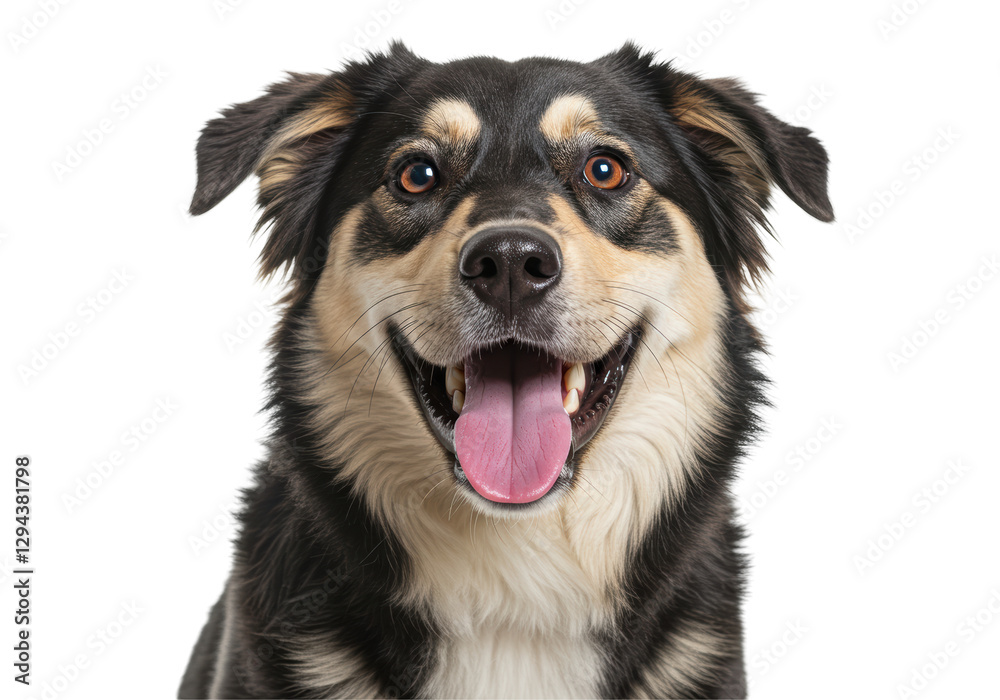 Isolated Adorable Smiling Dog with Black and Tan Fur, Happy Expression Isolated Adorable Smiling Dog with Black and Tan Fur, Happy Expression