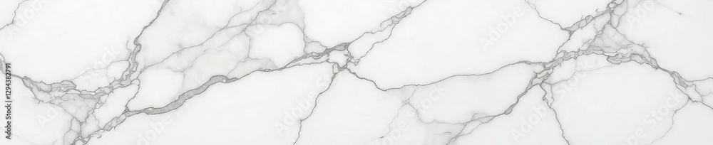 Obraz premium Close-up shot of white marble with intricate veins, design, texture