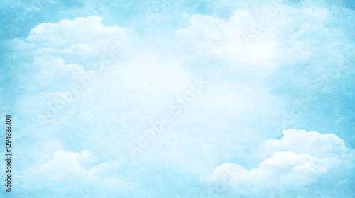 Fototapeta Naklejka Na Ścianę i Meble -  A peaceful sky painted in pale blue hues, with wisps of clouds adding a soft, ethereal touch to the scene.