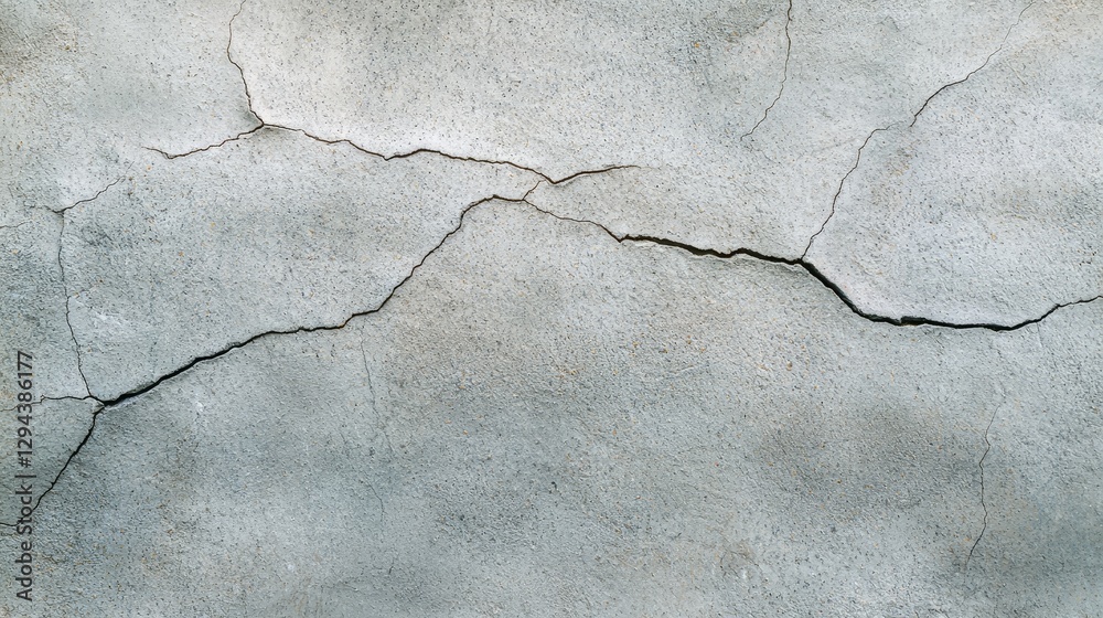 Obraz premium Detailed closeup, weathered concrete wall with intricate crack and texture closeup