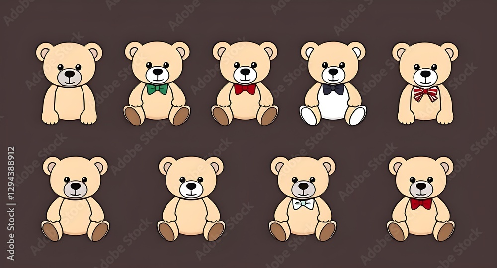 set of teddy bear set of teddy bear