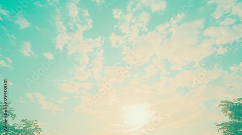 Wallpaper Mural A soft, clear sky with minimal cloud coverage, allowing the bright blue expanse to dominate the view. Torontodigital.ca