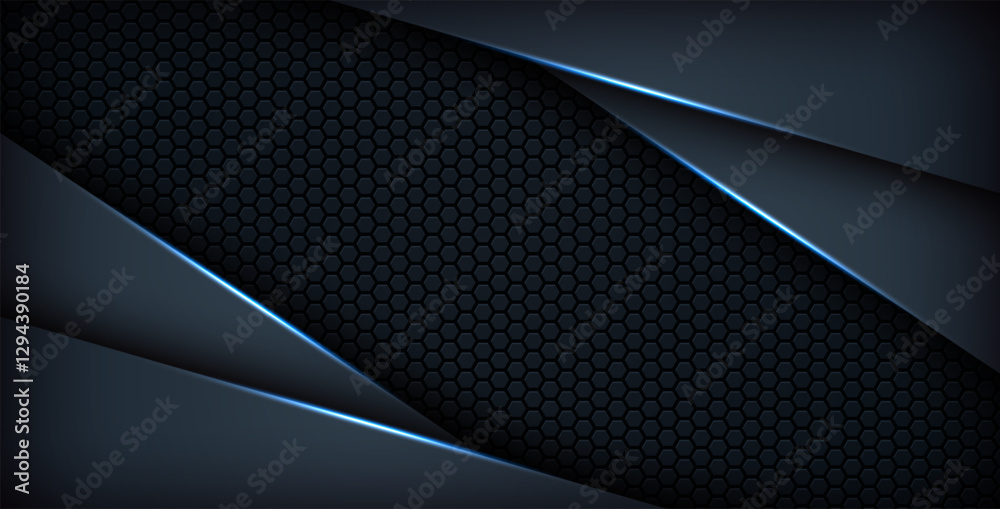 dark abstract blue light background gradient shapes. navy blue hexagon mesh pattern decoration. eps10 vector dark abstract blue light background gradient shapes. navy blue hexagon mesh pattern decoration. eps10 vector