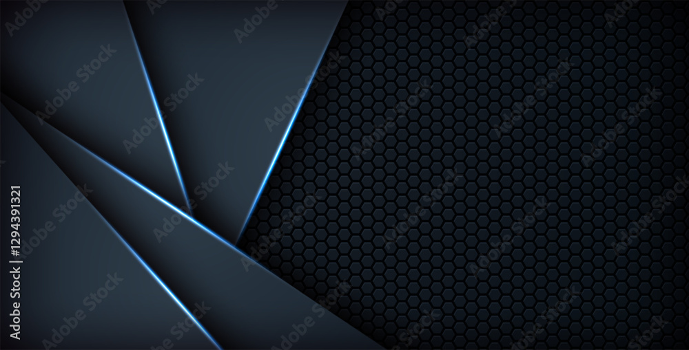 dark abstract blue light background gradient shapes. navy blue hexagon mesh pattern decoration. eps10 vector dark abstract blue light background gradient shapes. navy blue hexagon mesh pattern decoration. eps10 vector