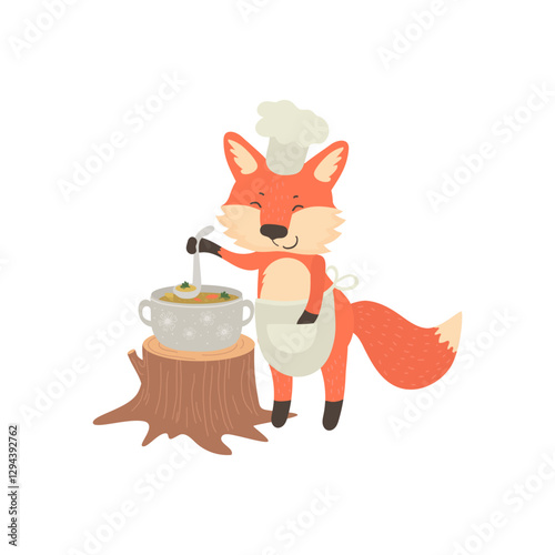 Fox Cooking Soup