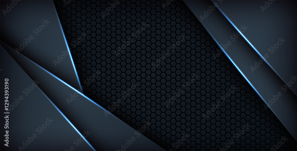 dark abstract blue light background gradient shapes. navy blue hexagon mesh pattern decoration. eps10 vector dark abstract blue light background gradient shapes. navy blue hexagon mesh pattern decoration. eps10 vector