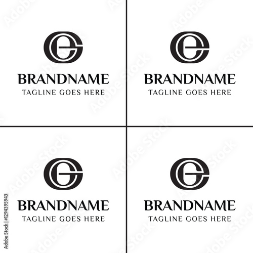 Letters GE EE GG EG Monogram Logo, for any business or identity with GE EE GG EG initials