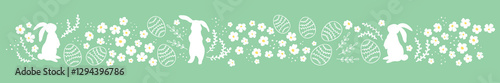Cute hand drawn easter bunnies design, easter doodle background, great for textiles, banners, wallpapers, wrapping. Vector design