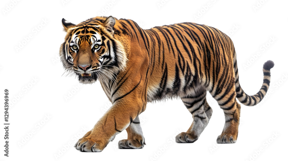 custom made wallpaper toronto digitalRealistic Illustration - Prowling Tiger, Wildlife, Predator, Stripes