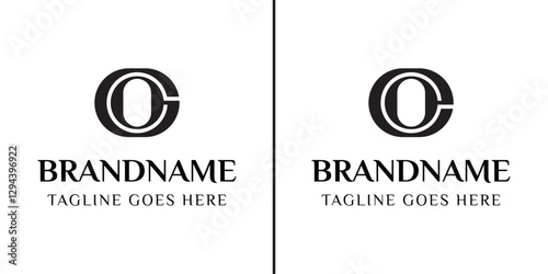 Letters GO and EO Monogram Logo, for any business or identity with GO OG EO OE initials