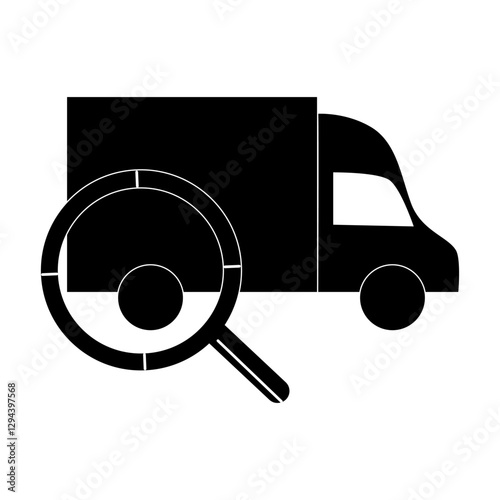 Simple of Truck Logistics Related Vector Line Icons. Contains such Icons as Cargo Inspection, Route, Forklift at warehouse and more. Editable Stroke. Flat style Eps 10