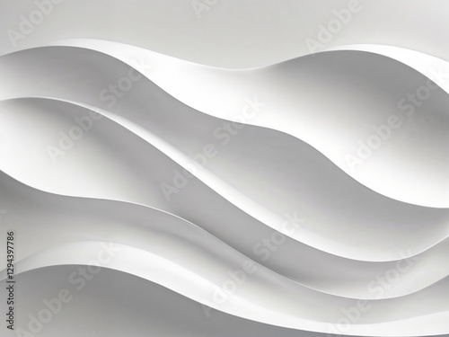 Clean and Elegant White Waves with Depth