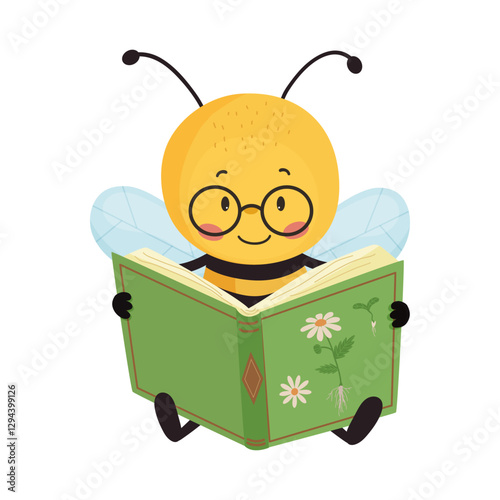 Bee Reading a Book