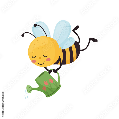 Flying Bee with Watering Can