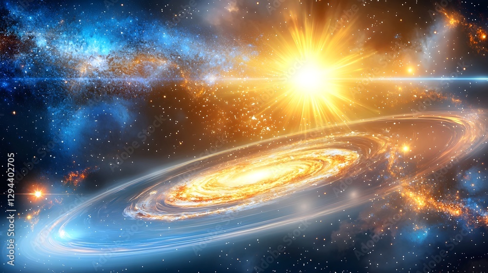 Mesmerizing Cosmic Dance A Spiral Galaxy s Radiant Embrace of Celestial Energies Witness the pulsating luminous arms of a majestic spiral galaxy swirling with cosmic dust and energy