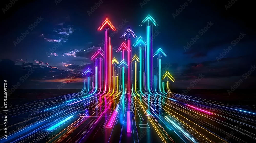 Sleek Minimalist Technology Roadmap Concept Futuristic Digital Transformation Pathways Illustrating IT System Enhancements Data Analytics