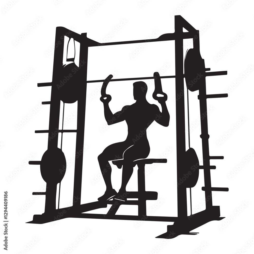 Fototapeta premium gym element silhouette 