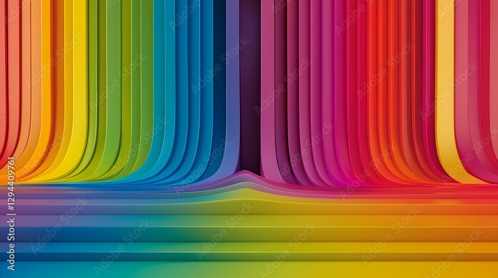 Beautifully Fluid and Rainbow Themed Backdrop with Softly Blended Gradient Lines Perfect for Pride Month Representation and Contemporary Digital Wallpaper