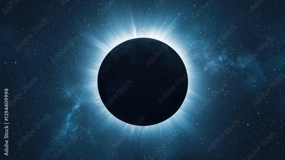 Fototapeta premium Breathtaking Solar Eclipse Over Starry Night Sky