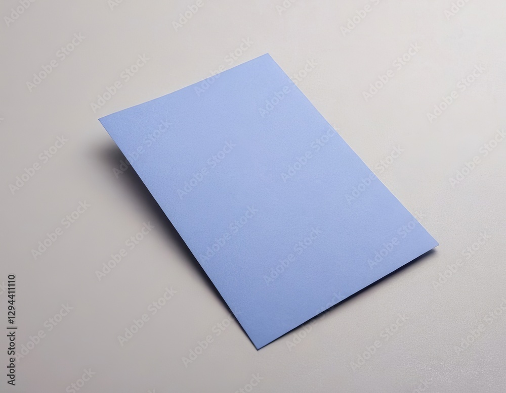A single blue sheet of paper, elegantly positioned on a smooth, light background. A single blue sheet of paper, elegantly positioned on a smooth, light background.