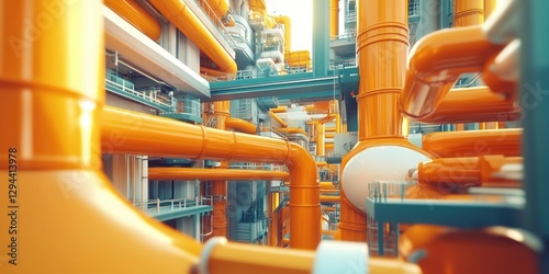 Industrial Building with Pipes