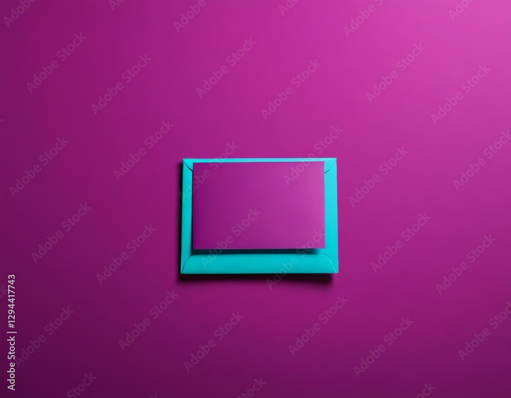 A vibrant teal envelope resting on a bold magenta background, offering a striking contrast in colors. A vibrant teal envelope resting on a bold magenta background, offering a striking contrast in colors.