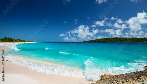 turquoise waters and whites sand on the world class shoal bay east beach anguilla caribbean british oversea territory united