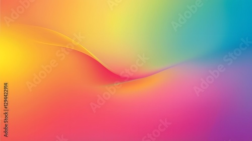 Obraz na płótnie Smooth flowing rainbow gradient background with a soft glow minimalistic yet striking symbolizing unity and of LGBTQ identity and community w salonie