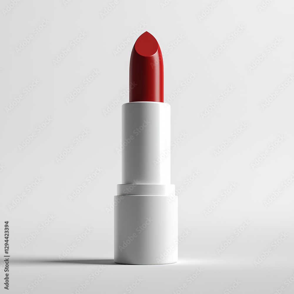 A red lipstick on a white background A red lipstick on a white background