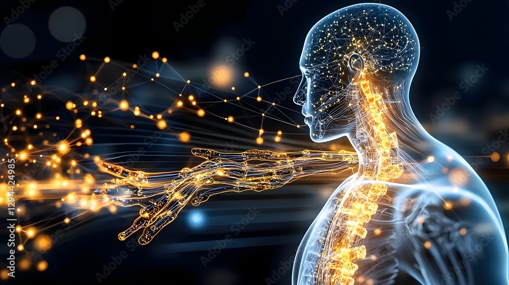 Time lapse sequence visualization of a drug s journey through the human body from ingestion to absorption with glowing pathways highlighting the bloodstream and cellular interactions