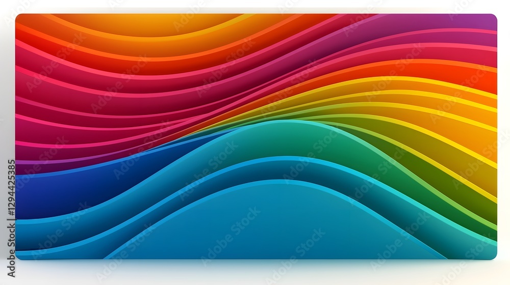 Vibrant abstract background with smooth rainbow gradient stripes modern and dynamic design symbolizing LGBTQ pride inclusivity and diversity in a bold and colorful composition