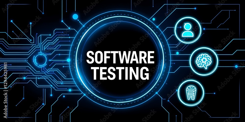 Obraz premium Software Automation Testing, QA Testing, and System Validation in Software Development, software testers, automation testing, system testing, App or Software Development