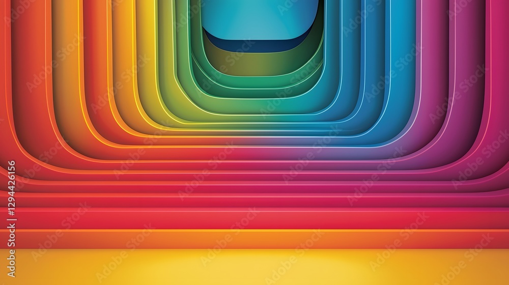 Vibrant and dynamic abstract background with smooth rainbow gradient stripes in a bold modern design symbolizing LGBTQ pride inclusivity and diversity in a captivating and colorful composition