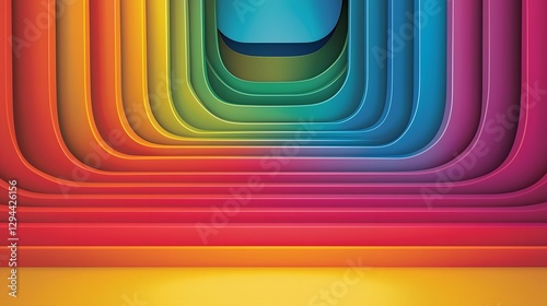 Obraz na płótnie Vibrant and dynamic abstract background with smooth rainbow gradient stripes in a bold modern design symbolizing LGBTQ pride inclusivity and diversity in a captivating and colorful composition w salonie