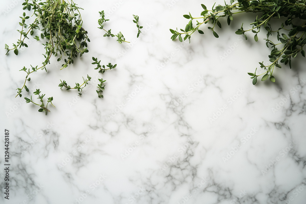 Elegant Floral Arrangement on White Marble – Minimalist Background