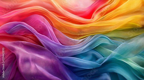 Vibrant rainbow gradient background with bold modern typography celebrating LGBTQ love  Dynamic fluid design with flowing curves and energetic motion