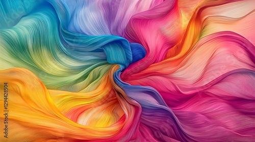 Obraz na płótnie Vibrant rainbow gradient background with bold dynamic typography design showcasing LGBTQ pride love and This captivating fluid abstract pattern evokes a celebratory w salonie