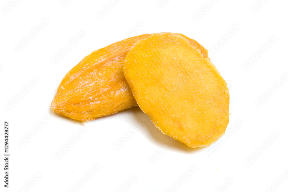 dried mango on white background dried mango on white background