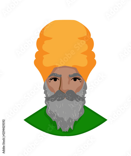 Elderly Man with Turban